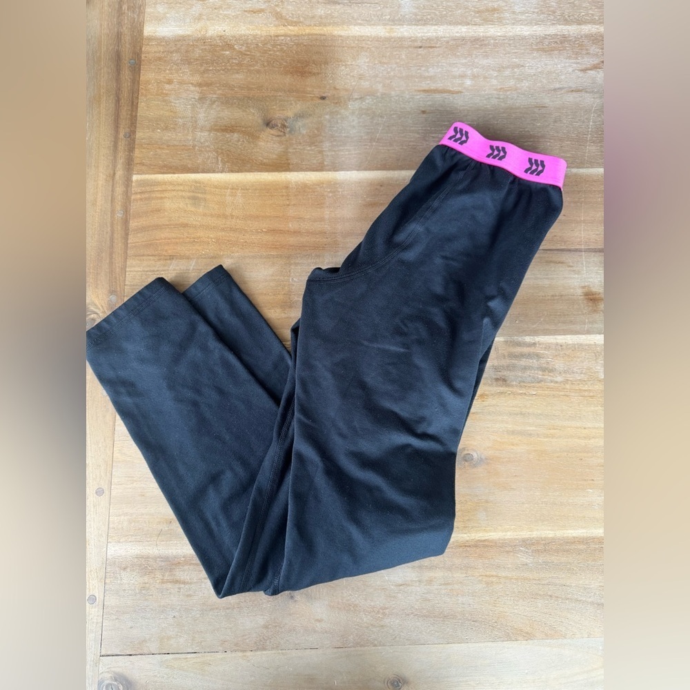 All in Motion Black Pink Waistband Leggings
